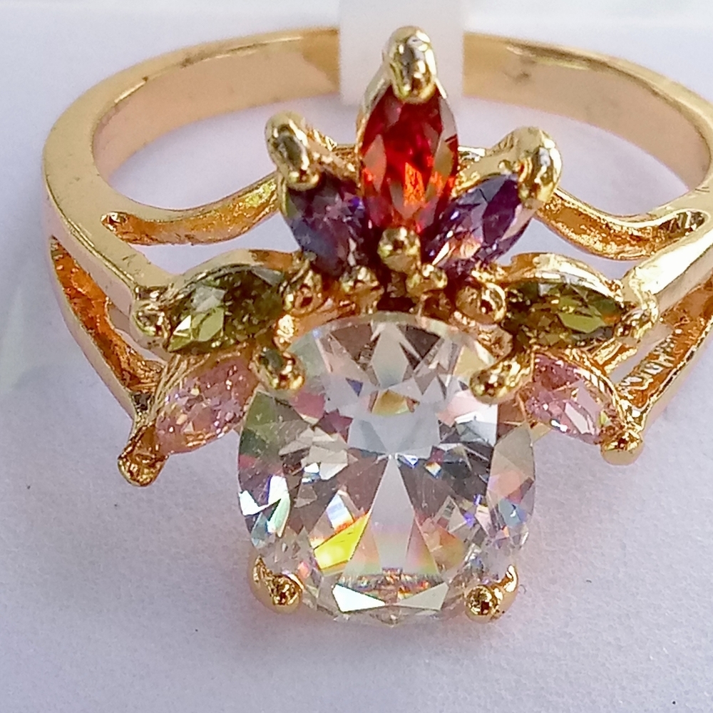 18k Gold 👑 Silver Princess Ring